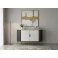 Komoda Stilig ST906 150 cm grafit/krémová/zlatá