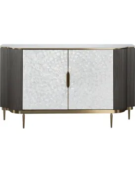 Komoda Stilig ST906 150 cm grafit/krémová/zlatá