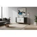 Komoda Stilig ST906 150 cm grafit/krémová/zlatá