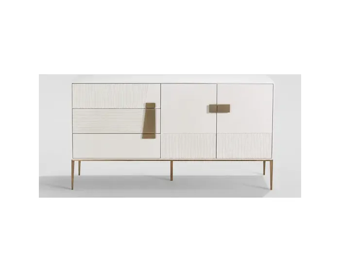 Komoda Stilig ST102A 160 cm bílá/zlatá