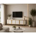 TV stolek Stilig 200 cm mramor/béžový