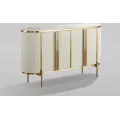 Komoda Stilig ST384 160 cm mramor/ecru/zlatá