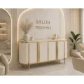 Komoda Stilig ST384 160 cm mramor/ecru/zlatá