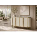 Komoda Stilig ST384 160 cm mramor/ecru/zlatá