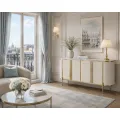 Komoda Stilig ST384 160 cm mramor/ecru/zlatá