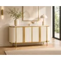 Komoda Stilig ST384 160 cm mramor/ecru/zlatá