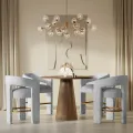Designová barová židle Leith šedá