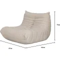 Designové křeslo Nua samet béžové
