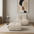 Designové křeslo Nua samet béžové