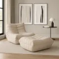 Designové křeslo Nua samet béžové