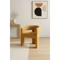 Designové čalouněné jídelní křeslo Leith zlatooranžové