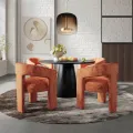 Designové čalouněné jídelní křeslo Leith cihlové