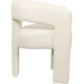 Designové čalouněné jídelní křeslo Leith perleťově bílé