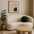 Dekorační polštář Leith samet černý