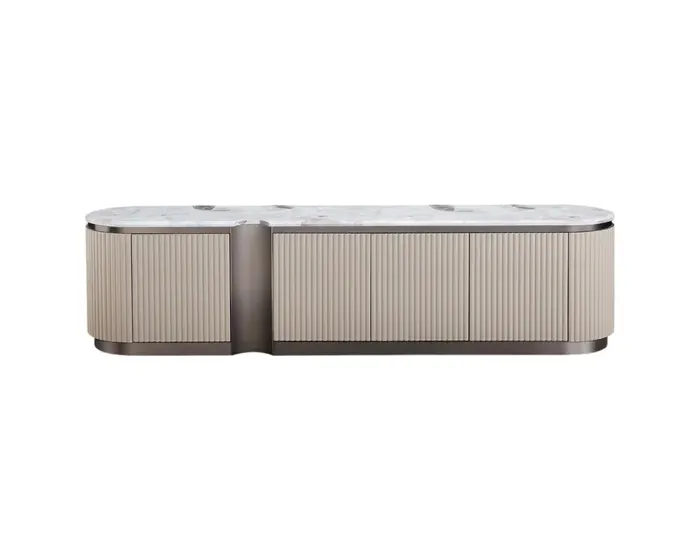 TV stolek Stilig ST916C 200 cm mramor/béžový/nikl