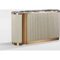Komoda Stilig ST917 158 cm krémová/zlatá/mramor