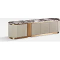 TV stolek Stilig ST916B 200 cm mramor/krémový/zlatý