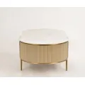 Konferenční stolek Stilig ST907 122 cm zlatý/slonovinový