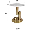 Odkládací stolek Modig 45 cm zlatý/mramor