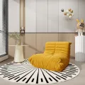 Designové křeslo Nua samet hořčicové