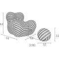 Designové křeslo Nua s podnožkou bílé/černé