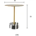Odkládací stolek Modig 35 cm mramor/zlatý