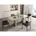 Jídelní stůl Modig 200 cm stříbrný/mramor