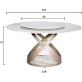 Jídelní stůl Modig M44 150 cm růžové zlato/mramor