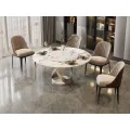 Jídelní stůl Modig M44 150 cm růžové zlato/mramor