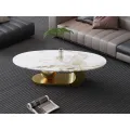 Konferenční stolek Modig M58 130 cm zlatý/mramor