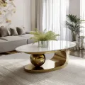Konferenční stolek Modig M58 130 cm zlatý/mramor