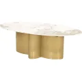 Konferenční stolek Modig 130 cm zlatý/mramor