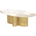 Konferenční stolek Modig 130 cm zlatý/mramor