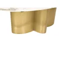 Konferenční stolek Modig 130 cm zlatý/mramor