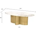 Konferenční stolek Modig 130 cm zlatý/mramor