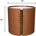 Noční stolek Modig M36 50 cm umělá kůže hnědý/mramor