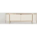 TV stolek Stilig ST120 200 cm ecru/zlatý/mramor