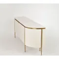 TV stolek Stilig ST120 200 cm ecru/zlatý/mramor