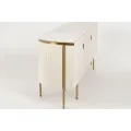 TV stolek Stilig ST120 200 cm ecru/zlatý/mramor