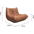 Designové křeslo Nua ekokůže hnědé