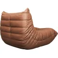 Designové křeslo Nua ekokůže hnědé