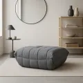 Taburet Nua 86 cm samet šedý