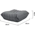 Taburet Nua 86 cm samet šedý
