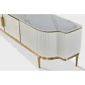 TV stolek Stilig ST905C 200 cm bílý/zlatý/mramor
