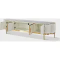 TV stolek Stilig ST905C 200 cm bílý/zlatý/mramor