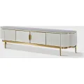 TV stolek Stilig ST905C 200 cm bílý/zlatý/mramor