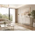 Komoda Stilig ST313 160 cm bílá/zlatá