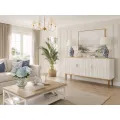 Komoda Stilig ST313 160 cm bílá/zlatá