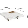 Konferenční stolek Modig M50 100 cm zlatý/mramor