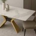 Jídelní stůl Modig M40 180 cm zlatý/mramor